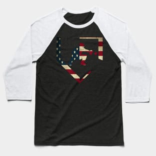 Baseball Catcher Gear American Flag Baseballin Baseball T-Shirt